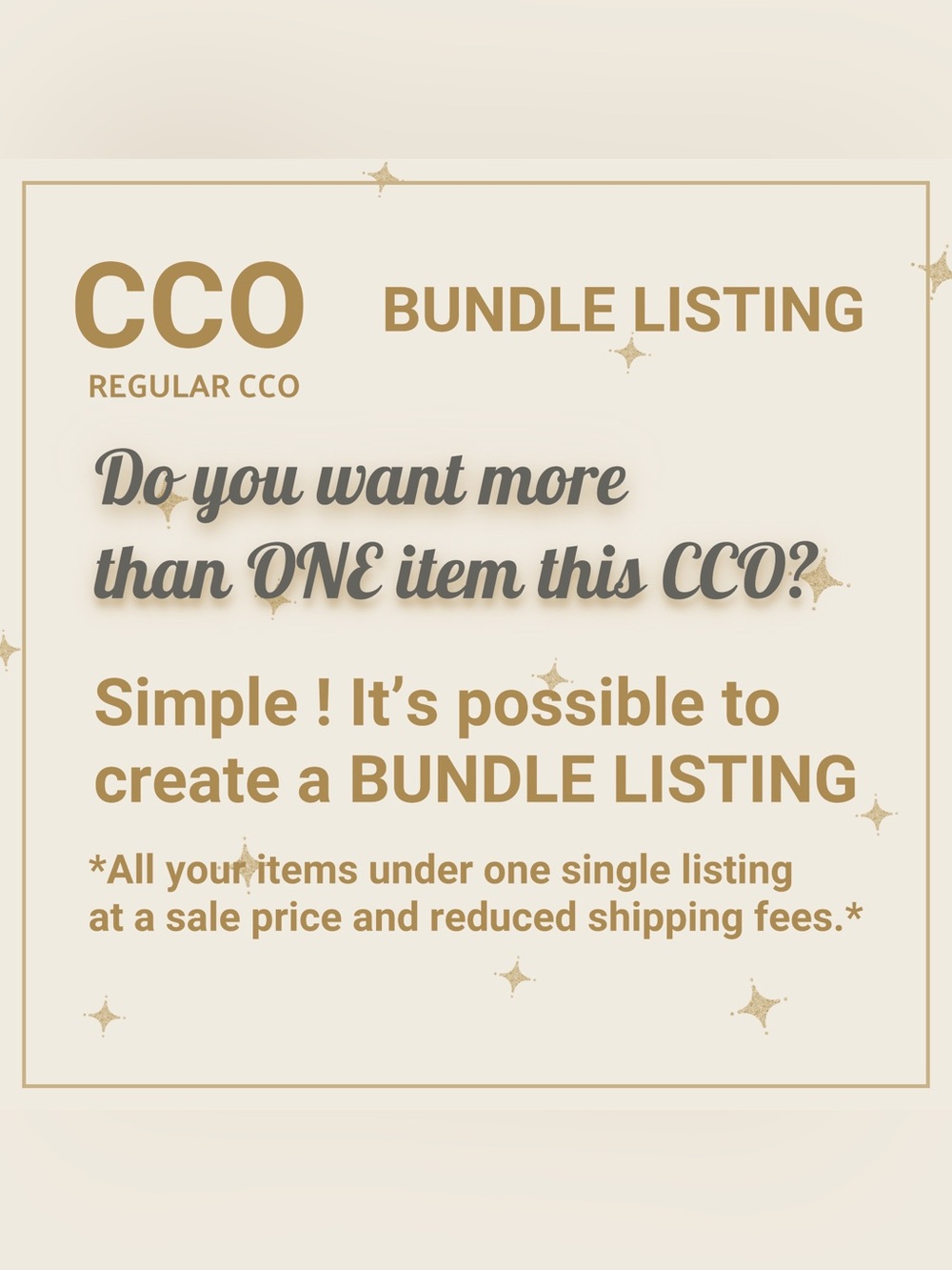 CCO regular Bundle Listing - explanations